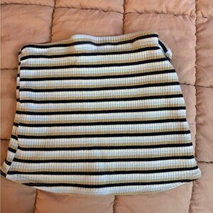 Striped Black and White Women's Skirt